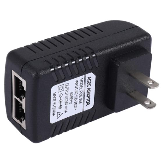 Adaptor Injektor POE Ethernet untuk IP Phone, Gateway, Kamera (24V/1A Steker AS)